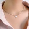 Good Morning Christmas Snowflake Pendant Necklace: Sparkling Diamond-Studded Light Luxury Choker for Women