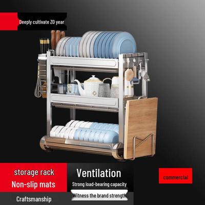Multifunctional 3-Tier Aluminum Dish Drying Rack