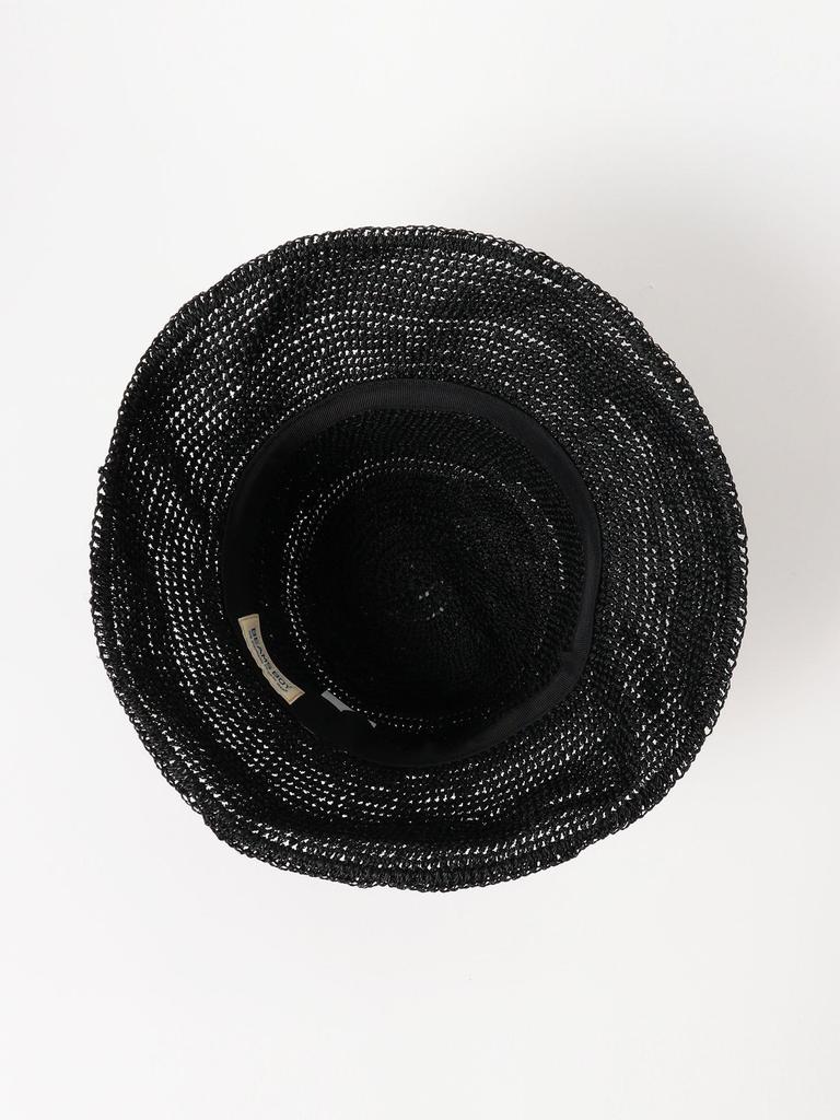 Beams Boy Abaca Crochet Hat, Women's, Black, One Size