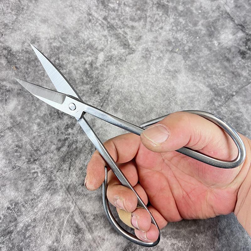 Stainless Steel Long Handle Gardening Shears Sharp Pruning Trimmer for Small Potted Bonsai Home Balcony Garden Care