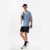 Li-Ning Série Fitness Cor Sólida Simples Gola Redonda Pulôver Manga Curta Camiseta Masculina Tops Azul-Ciano-Cinza ATSV115-3