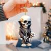 Unique 2d Acrylic Skull Car Hanging Ornament For Festive Christmas Decoration