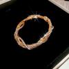 Meier Diamantbesetztes mehrlagiges Wickelarmband, elegantes Armband, exquisites stilvolles Armband