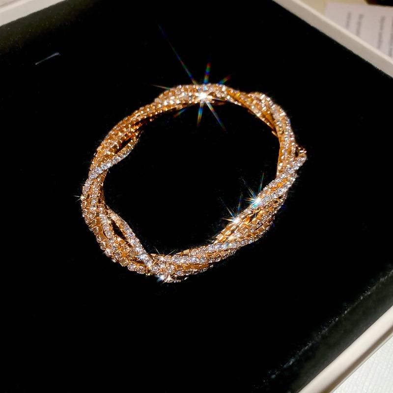 Meier Diamond-encrusted multi-layered wrap bracelet, eleganceelegant bracelet, exquisite classy bracelet