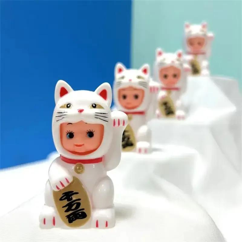 Chibi Spot-Changing Doll Lucky Cat Mount Fuji Cherry Blossom Cute Kawaii Mini Action Figure Desktop Decor Birthday Gifts