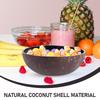 Coconut Bowl Nuts Holder Candy Container Shell Jewelry Storage Bamboo Wooden Office Fruit Snacks