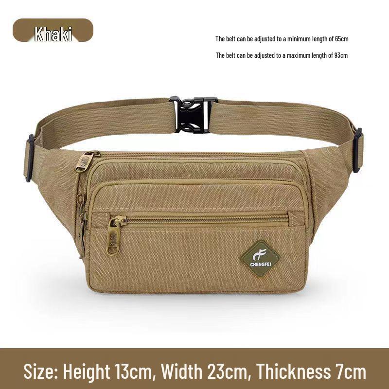 

Unisex Canvas Waist Bag: Water-Resistant & Durable for Sports, Outdoor, Running, & Construction. Ideal for Phone & Cash. One Size