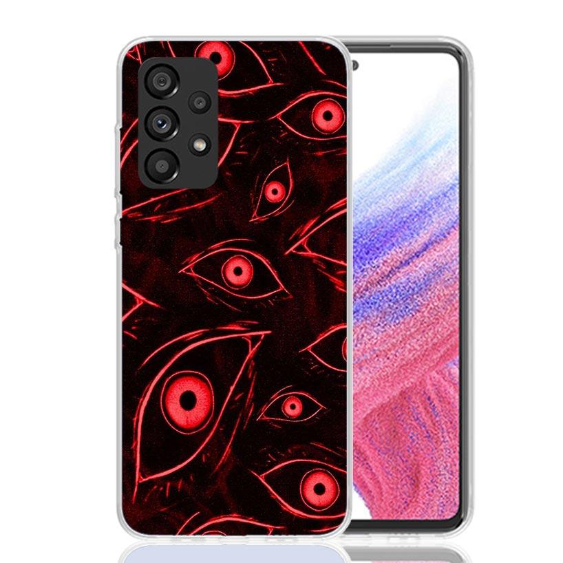 Scary Face Eyes Phone Case For Samsung Galaxy A17 A16 A14 A15 A13 A57 A56 A54 A55 A53 A37 A36 A34 A35 A33 A26 A24 A25 A23 Galaxy