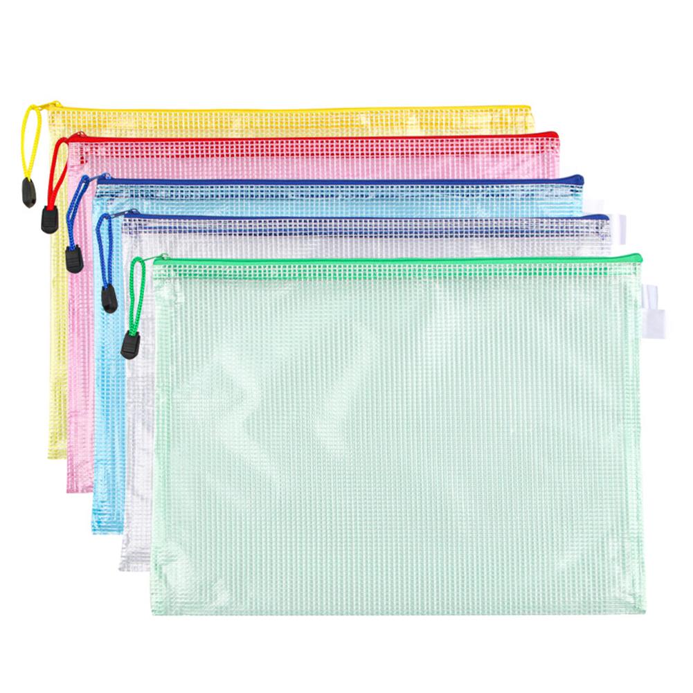 

5 pcs Mesh Zipper Bag Waterproof Cross Stitch Mesh Zipper Pouch for School Office Supplies for Cross Stitch Projects