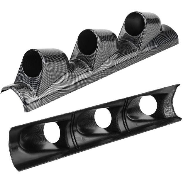 Acouto Gauge Mount Pod Gauge Bracket Holder Universal Heavy Duty Racing Sport Meter Gauge Pillar Mount Pod Holder(Triple Hole)