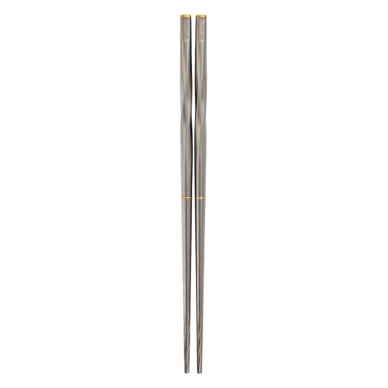 ThousWinds Camping Titanium Chopsticks Foldable Outdoor Camping Cutlery Set Lightweight for Backpacking Hiking Picnic Flatware