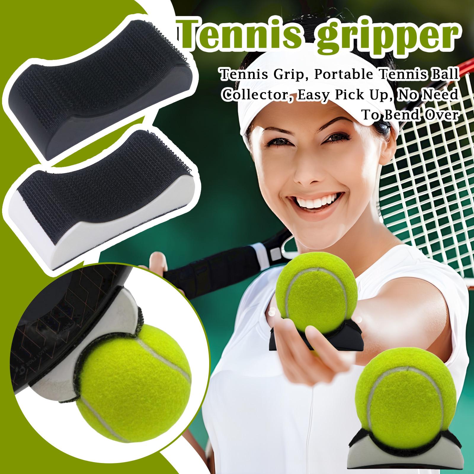 

Теннисный грип, Портативный сборщик теннисных мячей, Легкий сбор, Нет необходимости наклоняться, Может быть установлен на ракетку, Подходит для всех ракеток One Size чёрный
