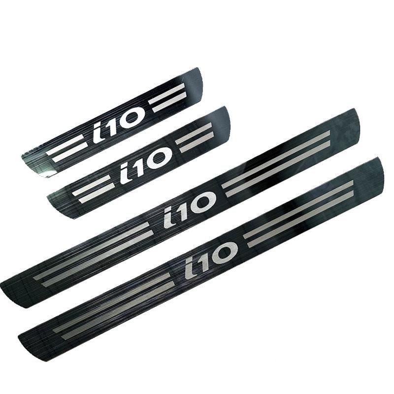 

I10 Stainless Steel Car Door Sill Protectors - Anti-Scuff & Universal Bumper Strips I10 Super Slim Silver Brushed