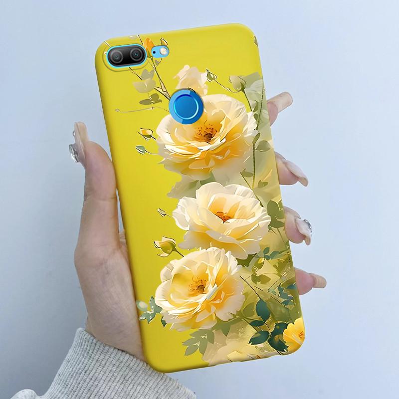 For Honor 9 Lite LLD-L21 LLD-L31 Phone Case Flower Girl Design Soft Silicone TPU Back Housing for Honor 9 STF-L09 STF-AL10 Cover