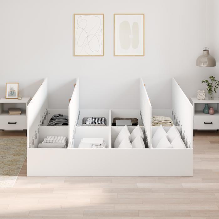 VidaXL Bed Frames with Storage White 200x200 Cm 3335357