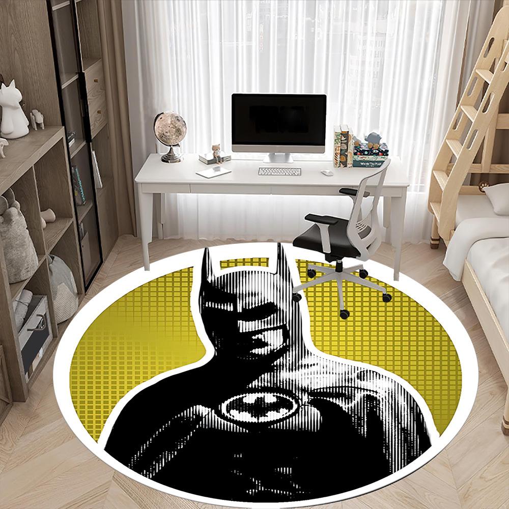1pc Batman Office Round Area Rug, Under Office Chairs Bedroom Living Room Home Decor, Room Deco, Available in Various Sizes