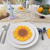 20pcs/Set, Disposable Sunflower Shape Printed Napkins, Birthday Holiday Picnic Wedding Party Paper Towels, Restaurant Dessert