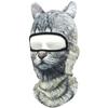 3D Animal Face Mask with Ears, Quick-Drying Full Face Balaclava/Balaclava for Airsoft, Cycling, Motorcycles, Outdoor Activities, and Cosplay (Cat)