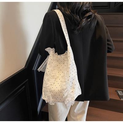 Polka Dot Underarm Women's Bag New Fashion Portable Bucket Bag Greens Lightweight Shoulder Bag Women