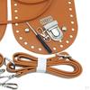 7 Pieces / Set DIY PU Leather Bag Knitting Set, Bottom Shoulder Strap Flap Cover