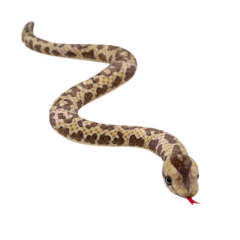 Cartoon Plush Python Snake Toy - Funny Coiled Animal Doll Simulation