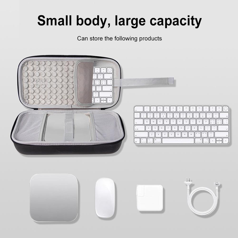Carrying Case For Mac Mini M4 Electronic Organizer Travel Case Bag Shockproof Storage Bag Keyboard Organizer for Mac Mini M4