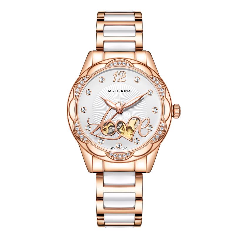Montres pour femmes au design élégant Montres mécaniques automatiques pour femmes de luxe de marque supérieure en céramique