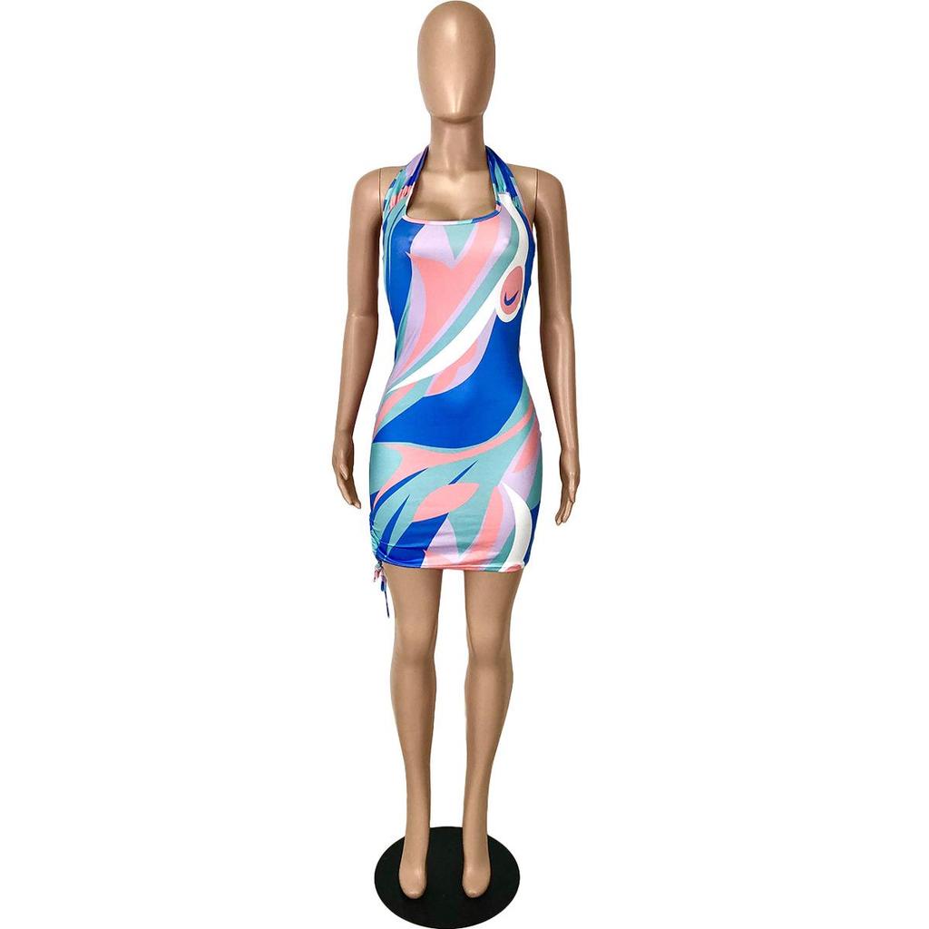 Y1650 Sexy Backless Sleeveless Suspender Dress for Women