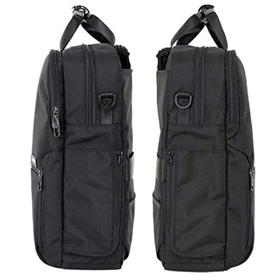 STARTTS SUV 3-Way Business Bag, Vertical Briefcase, Shoulder Bag, Backpack, Black, SU-02-BK