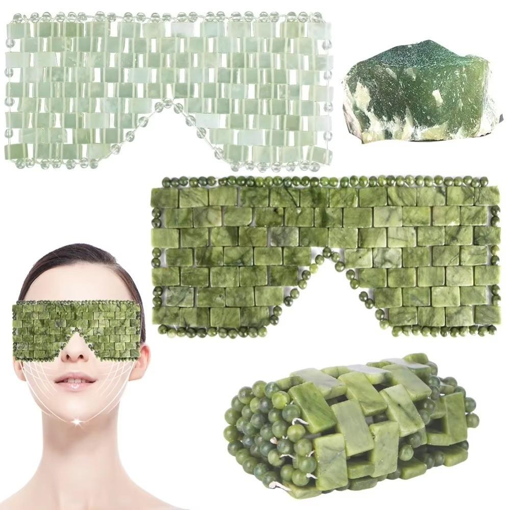 Augenmassagegerät Jade-Augenmaske Gesichts-SPA Kühlende Gesichtsmaske Geschenk Schlaf-Augenmaske Augenentspannung