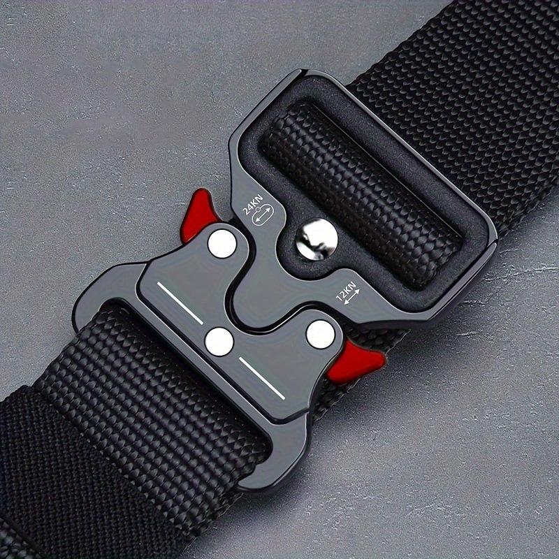 Men's Tactical Nylon Quick-Release Elastic Belt - Outdoor Leather Canvas Style