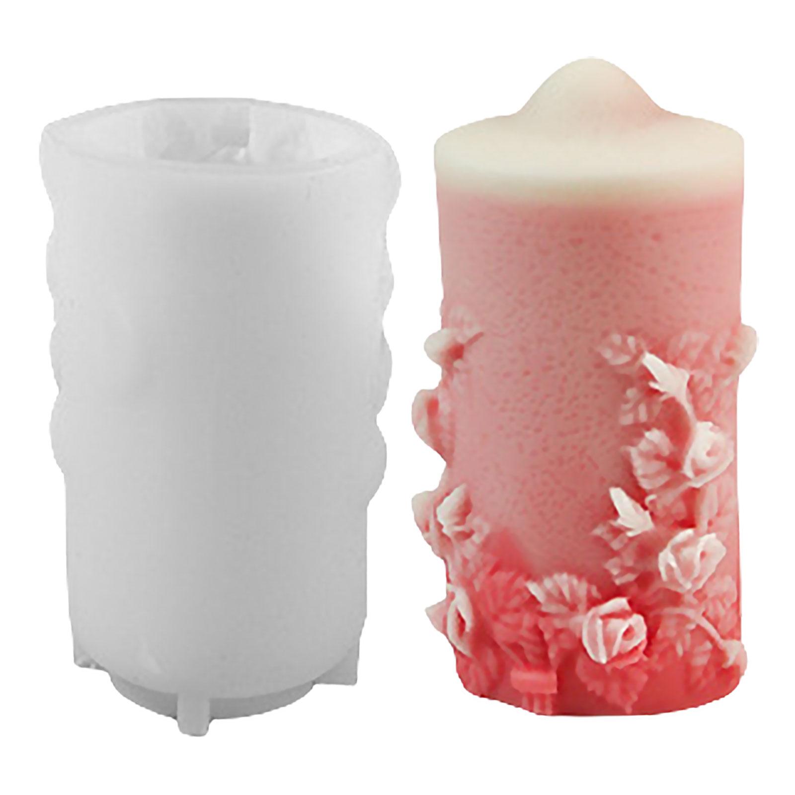 

Силиконовая форма для свечей в виде цветка, формы для поделок ручной работы, 3D-формы для мыла в виде цветка, формы для поделок из смолы, силиконовая текстура для свечей 4