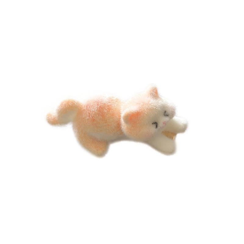 Cute Plush Kitten Hair Clip For Women Side Clip For Bangs Duckbill Clip Cartoon Hair Accessory