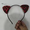 Hair Hoop Leopard Print Cat Ear Decor Halloween Headband Soft Adjustable Cosplay Headgear Theme Party Decoration