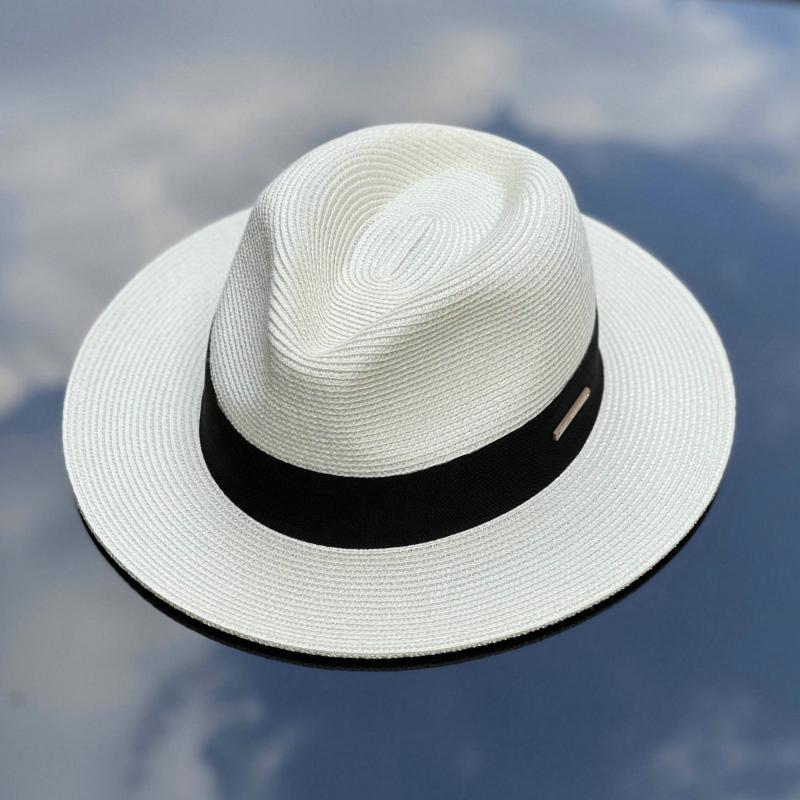 Panama Straw Hat Unisex Top Hat Fedora Hat Big Head Size Sunshade Adjustable Elegant Gentleman Versatile Style
