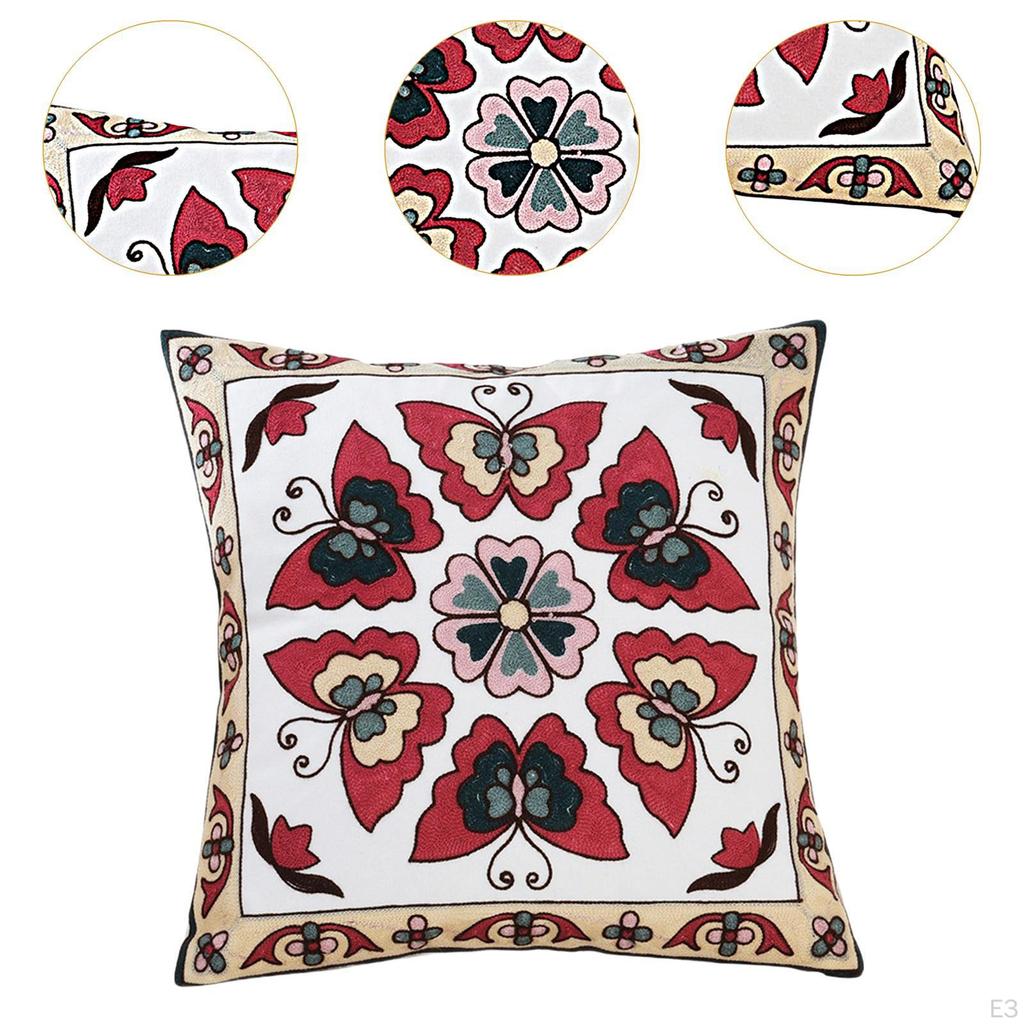 Dekorativer Kissenbezug Überwurf Kissenbezug Kissenhülle Bestickt Floral