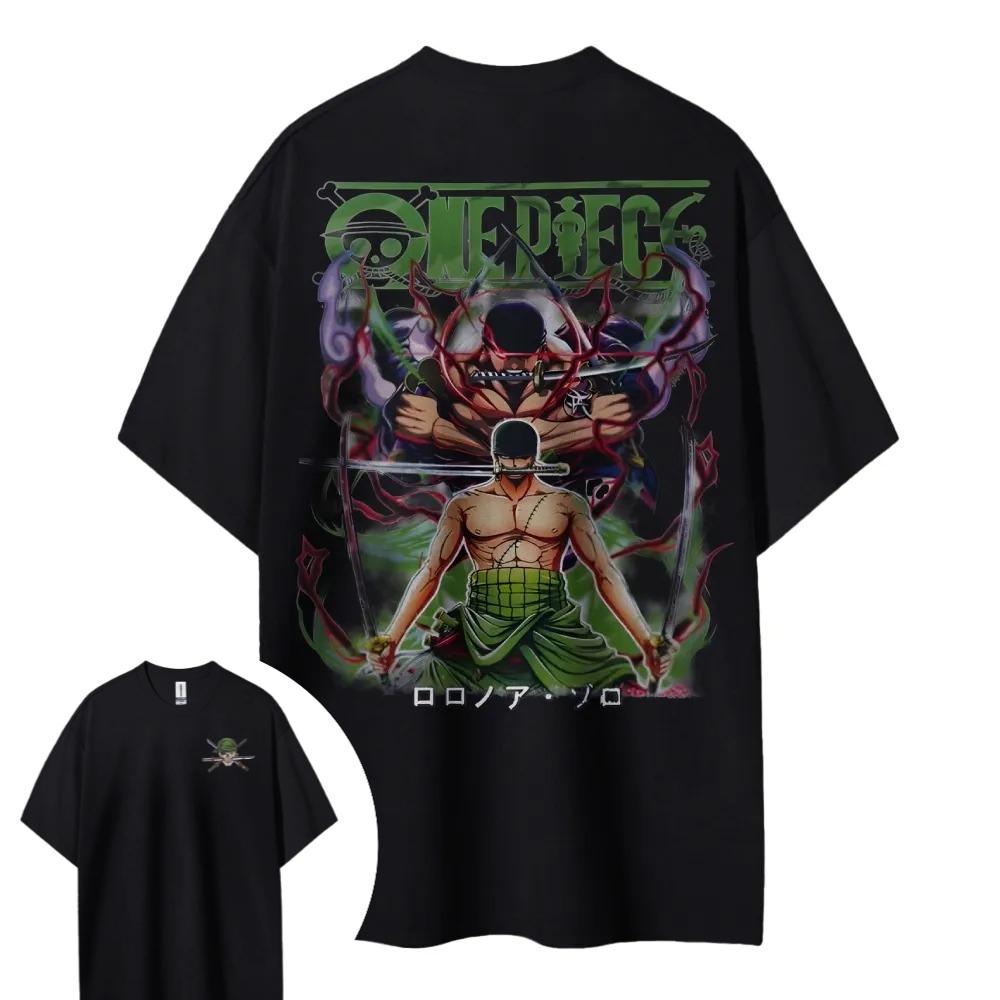 

ONE PIECE Zoro Shortsleeved Mens Womens Same Style Comfortable Shortsleeved Couples Clothing Casual Shortsleeved Popular 4XL