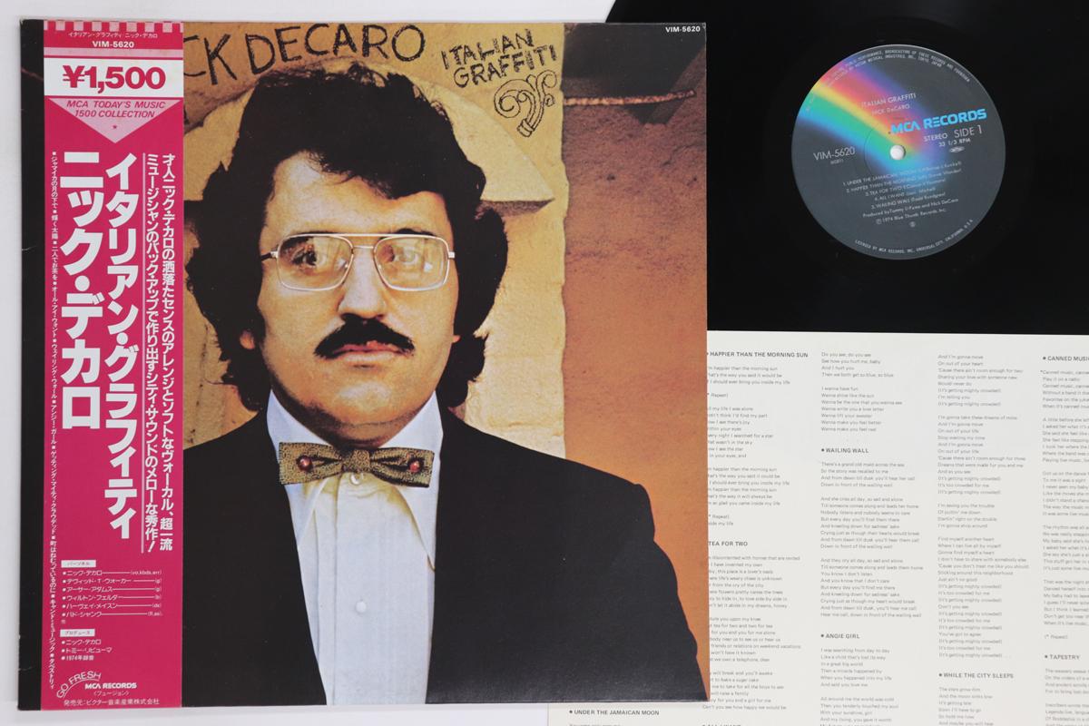 

LP Record NICK DECARO - Italian Graffiti VIM5620 MCA 1982 Japan Obi Rock Used