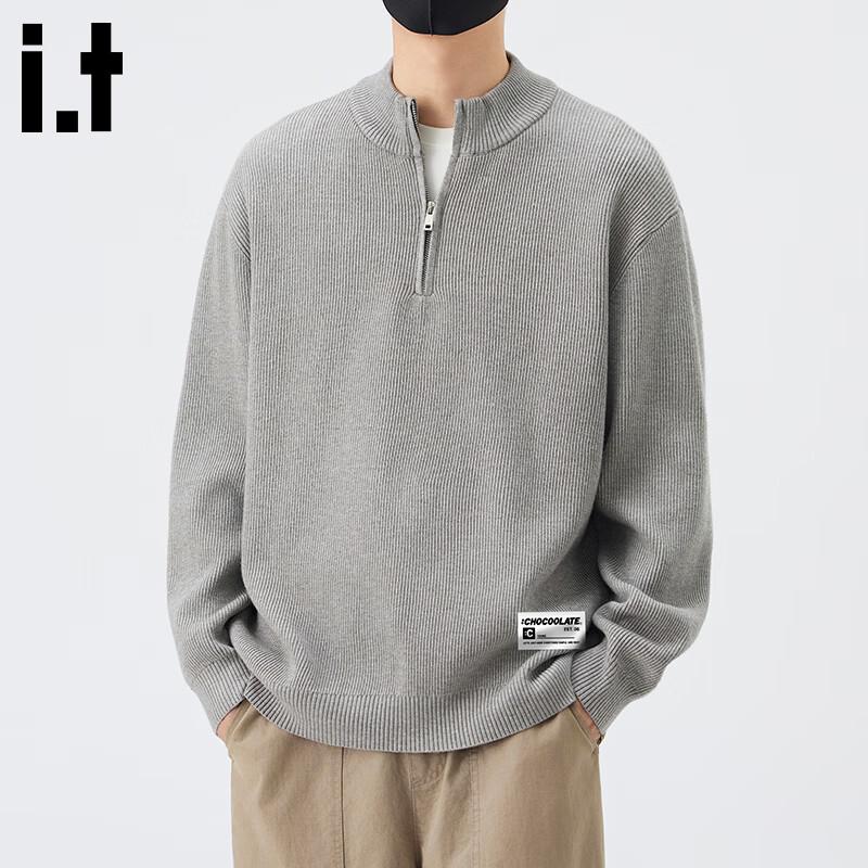 :CHOCOOLATEit Men s Half-Zip High-Neck Relaxed Fit Knit Sweater 2XL