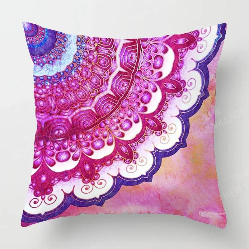 Fall Home Decor Autumn Living Room Throw Pillow Cover Sofa Boho Cushion Cover Mandala