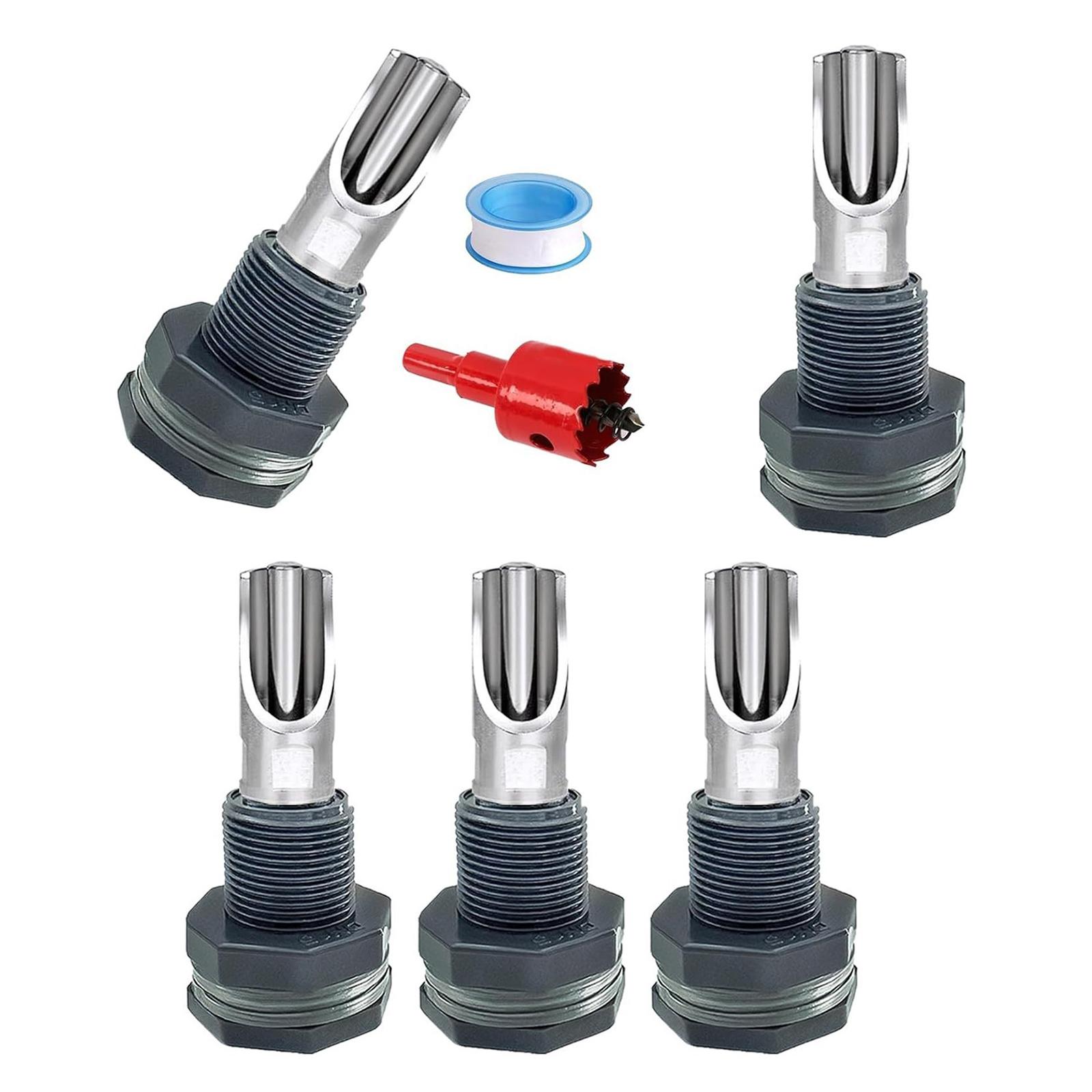 

5 штук поилок-ниппелей из нержавеющей стали для свиней с герметичной конструкцией, простая установка для использования на фермах для поения скота A