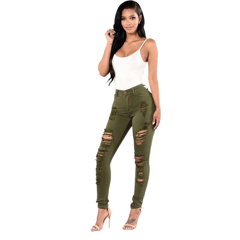 2019 New Women hole Jeans sexy pantalones vaqueros pantalones lápiz de  cintura alta pantalones empujar cadera comprar a buen precio — entrega  gratuita, reseñas reales con fotos — Joom