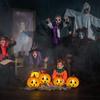 Halloween Pumpkin Lantern Balloon LED Luminous Floor Stand Toy Party Atmosphere Pumpkin Lantern Decoration Balloon