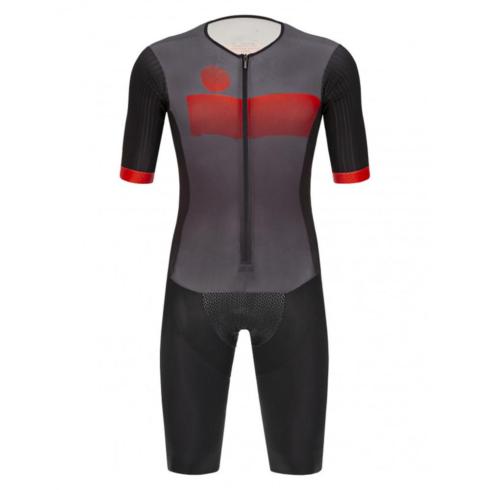 Professional Anti-UV Short Sleeves New Triathlon Printing Cycling Jerseys Suit Cycling Clothing Bib Shorts with Silicone Pad