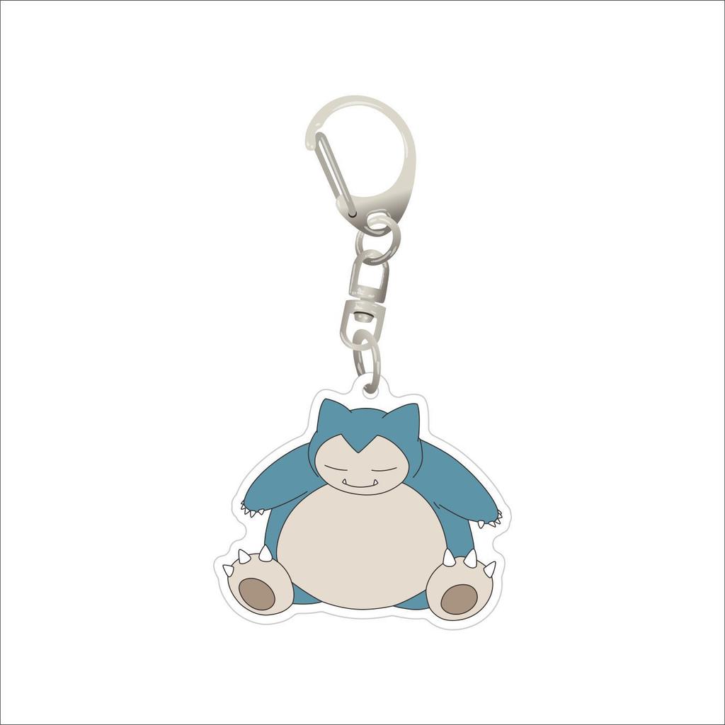 Kawaii  Acrylic Keychains Pikachu Rowlet Mewtwo Gengar Eevee Squirtle Lucario Gyarados Psyduck Keyrings Pendants Figure