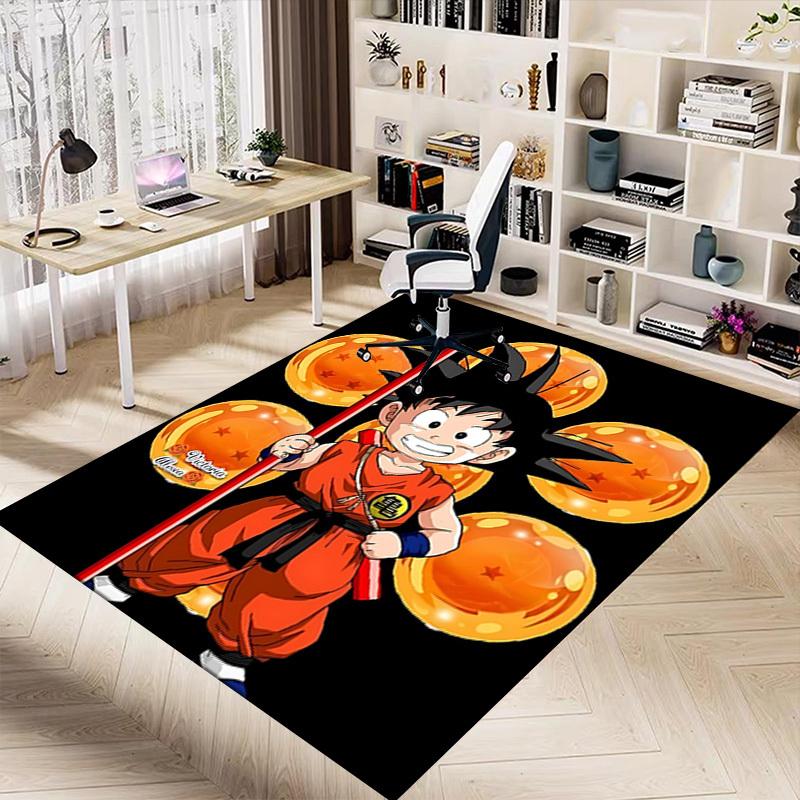 1 Stück Dragon Ball Z, Goku Teppich rutschfest Polyester Fußmatte für Büro, Schlafzimmer