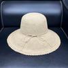 2026 handmade crochet summer eaves lace raffia hat women's UV protection beach sun shade foldable