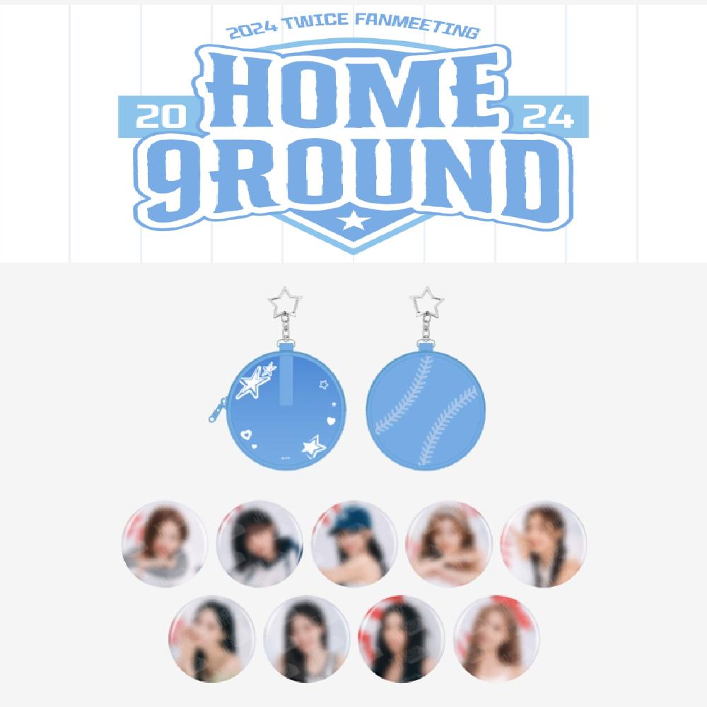 

Предварительный заказ 2024 TWICE Fanmeeting HOME 9ROUND Badge Pouch Set