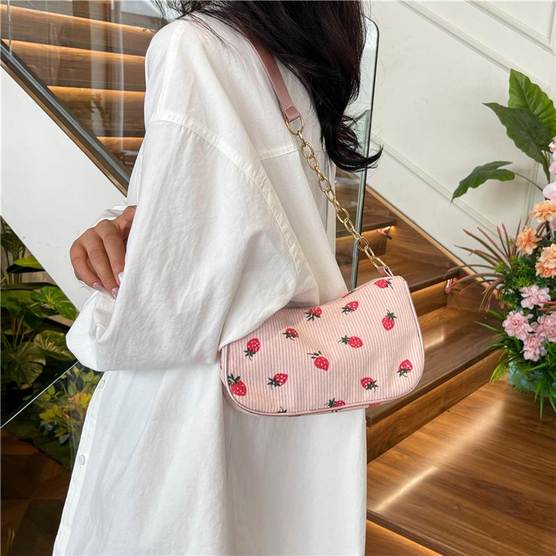 Modna niszowa designerska jednoramienna torebka w kształcie półksiężyca Prosta słodka torebka na rękę/pod pachę Nowa damska prosta casualowa torebka