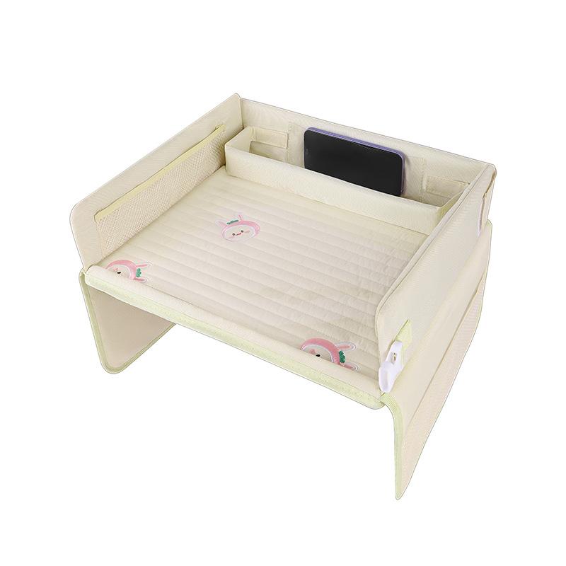 Vassoio per seggiolino auto per bambini pieghevole con più tasche impermeabile tavolo per auto tavolo portatile di grande capacità per pranzo disegno auto